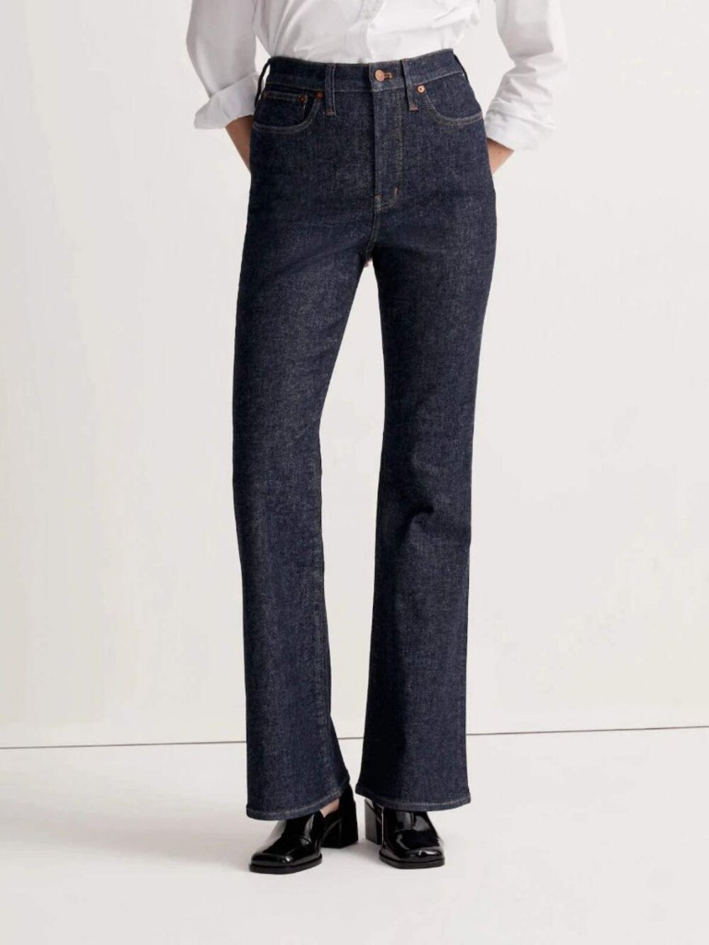 NWOT Madewell The Perfect Vintage Flare Jean Sz 25 Wrenford Wash Dark High Waist